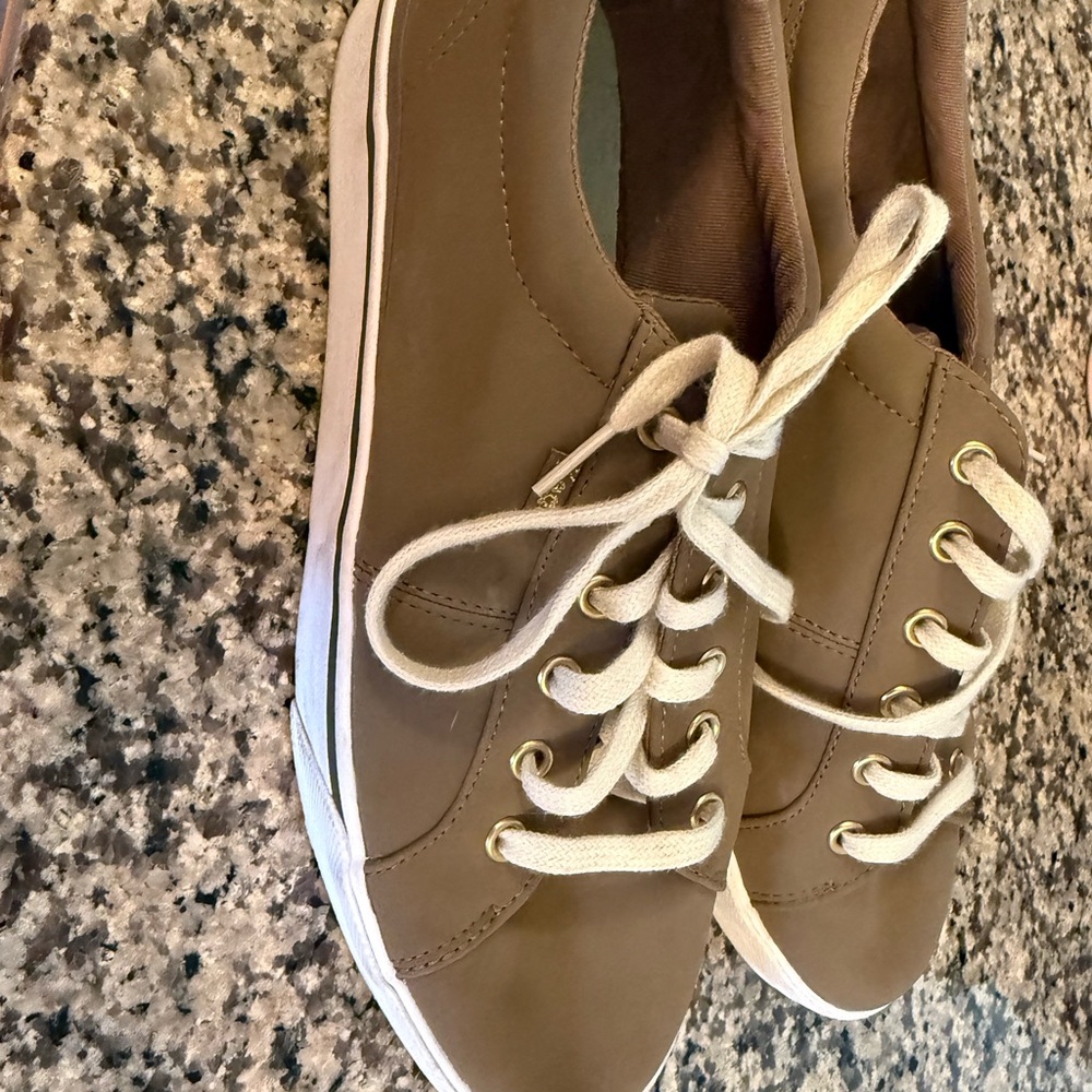 Keds Women's Tan Sneakers with Cream Laces